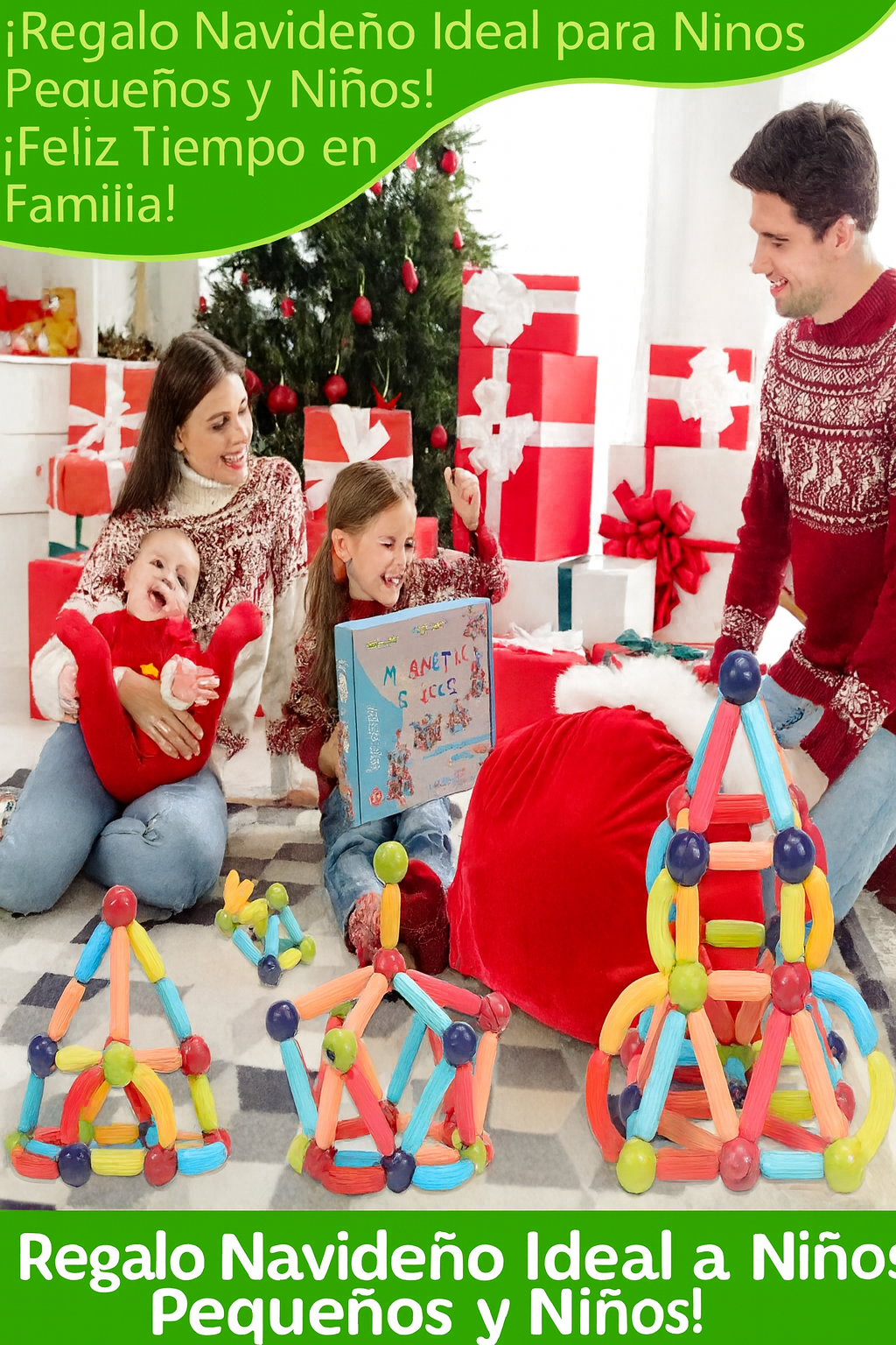 MAGNETICBLOCK® - Juguete interactivo magnético de 97 piezas