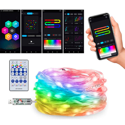 Luces de navidad led inteligentes para árbol 4 METROS🌲