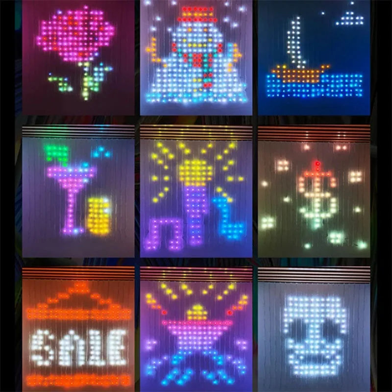 Cortina Led inteligente para decoración navideña