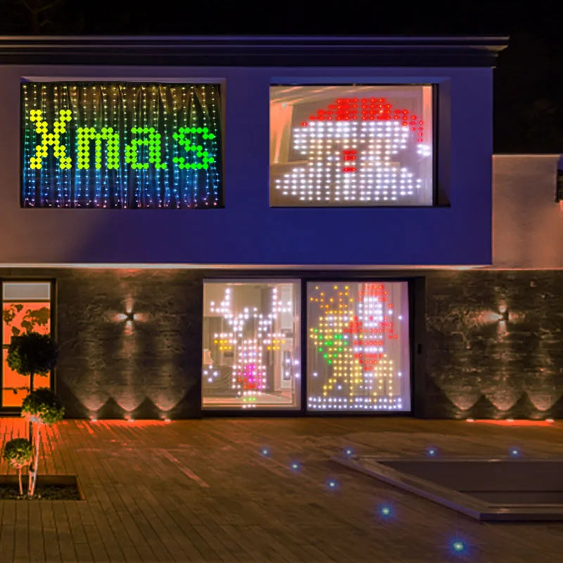 Cortina Led inteligente para decoración navideña