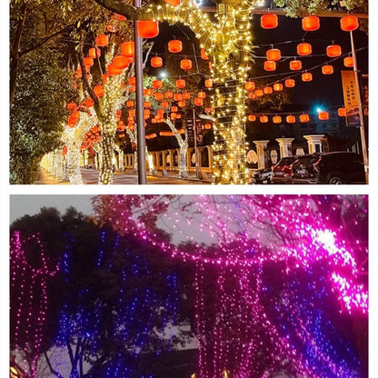 Luces de navidad con panel solar ( LUCES DE 10 METROS )