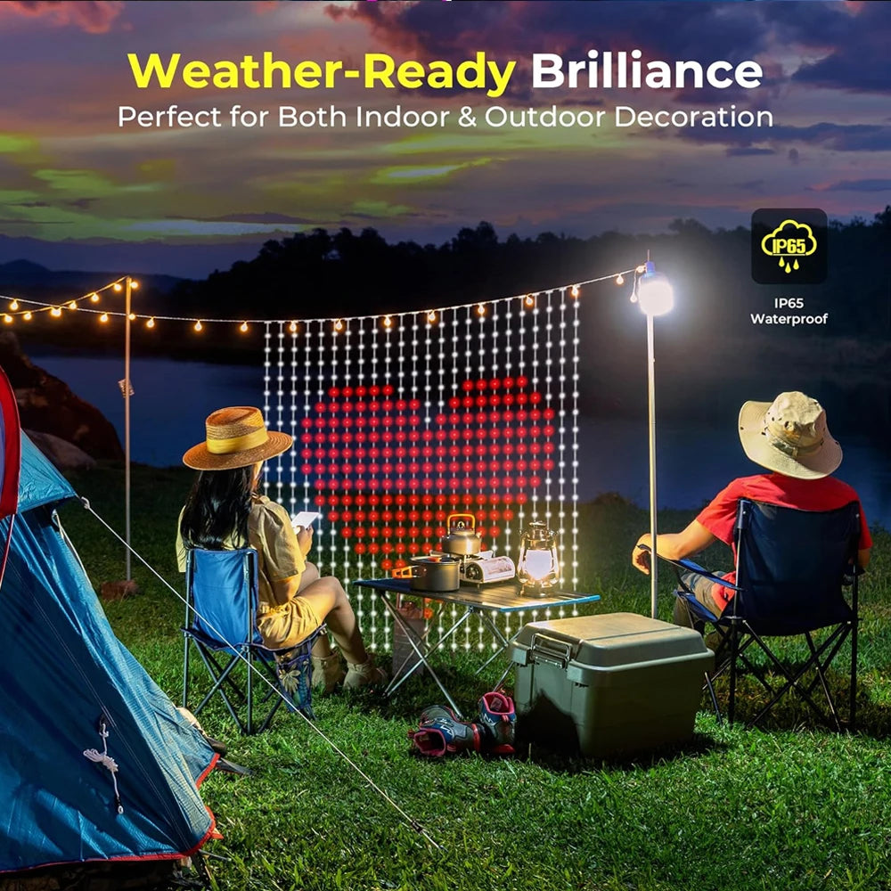 Cortina Led inteligente para decoración navideña