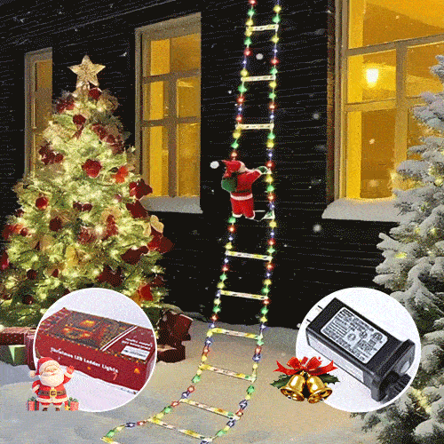 Papá Noel con escalera en movimiento de ¡3 METROS!