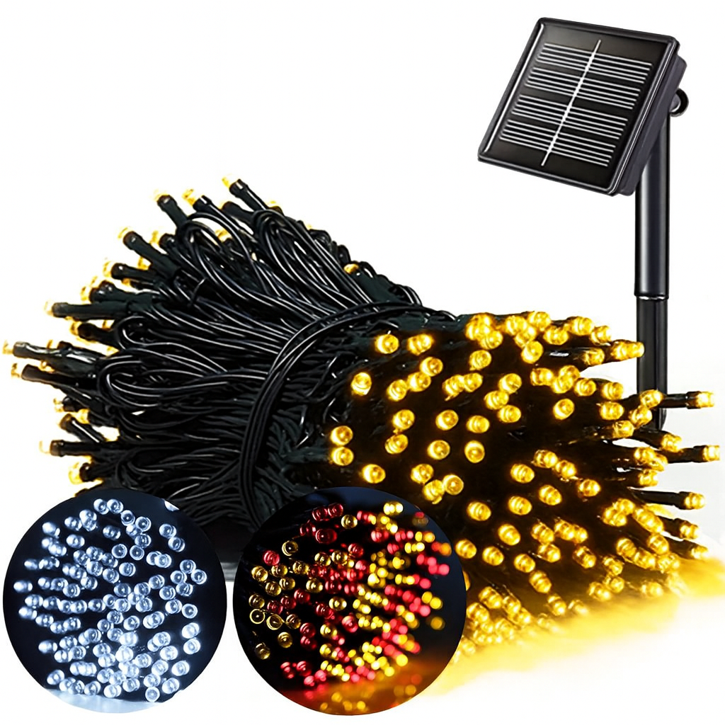 Luces de navidad con panel solar ( LUCES DE 10 METROS )
